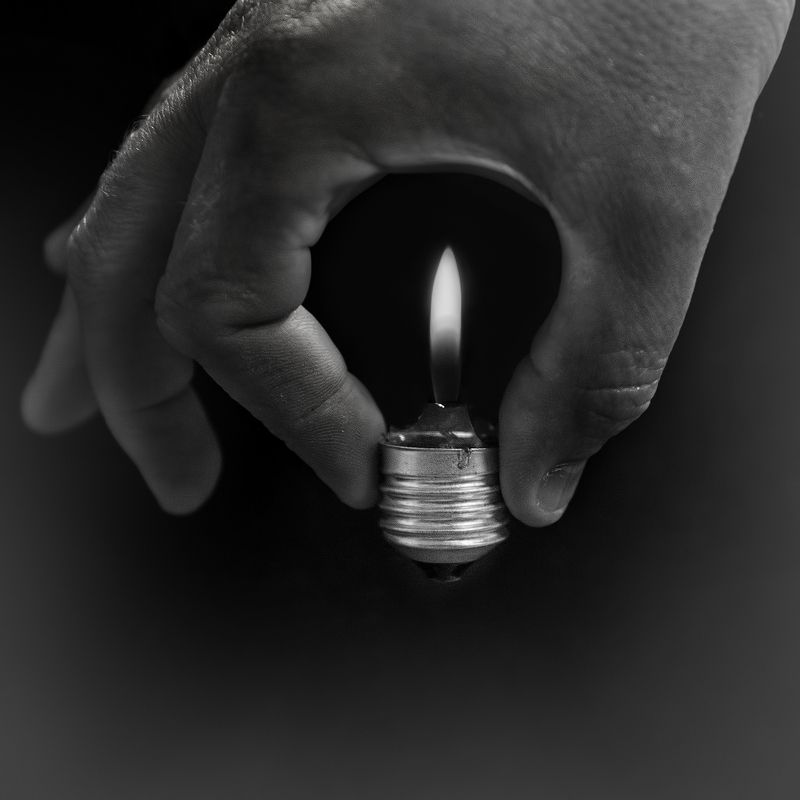 black, and, white Lampphoto preview