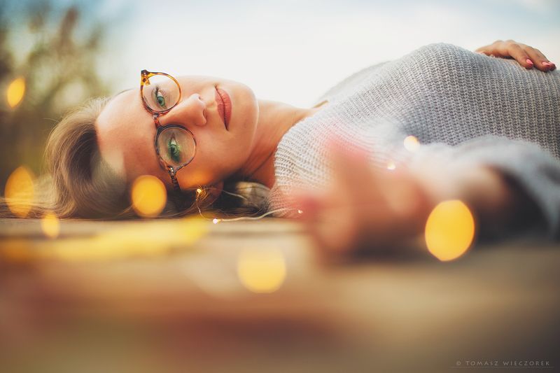 portrait, lights, eyes, polishgirl, girl, autumn Martaphoto preview
