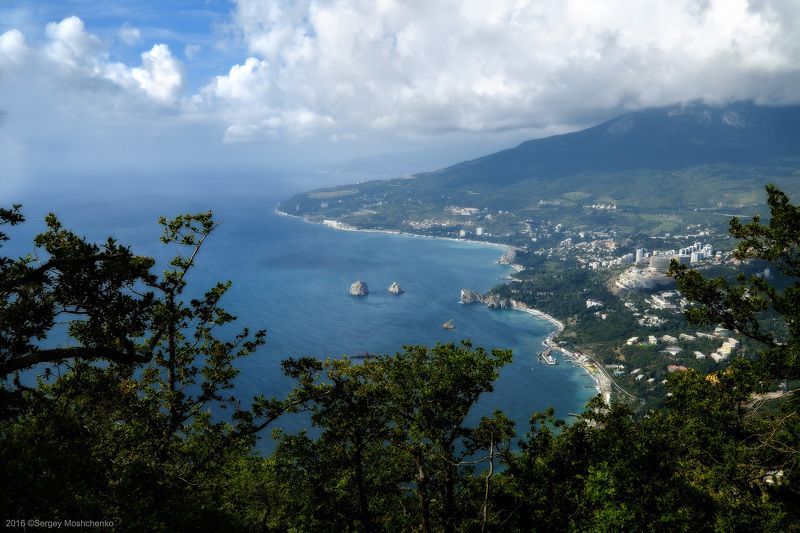 #landscape, #mountains, #crimea, #sea View from the Ayu-dag mountainphoto preview