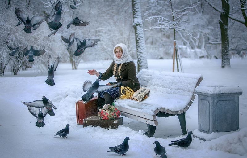 зима, девушка, парк, мороз, рехов, сергейрехов, rekhov, sergejrekhov Фрося Бурлаковаphoto preview