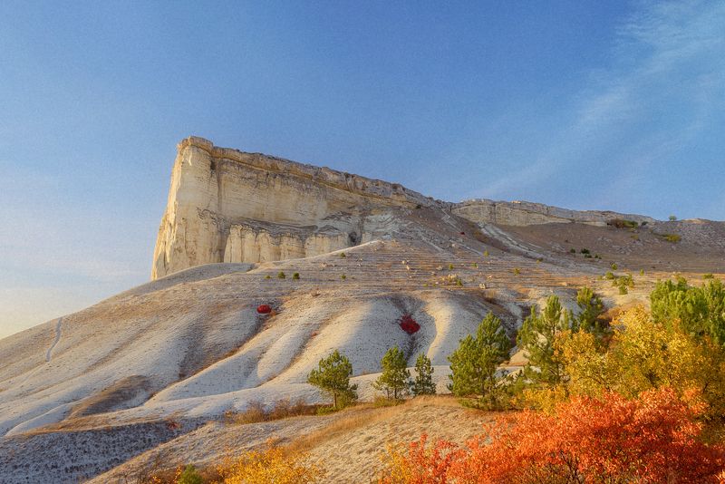 гора, скала, белая, крым, закат, white, rock, sunset, mountain, russia, crimea Белая скалаphoto preview