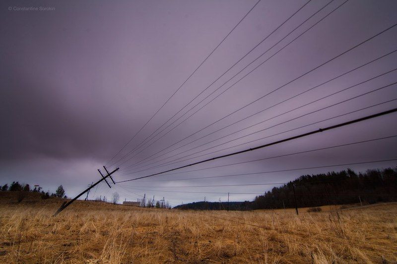 landscape, пейзаж Гудят провода.photo preview