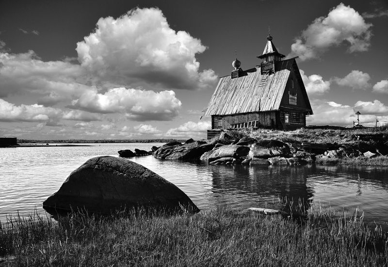 карелия, кемь, рабочий, остров, ч/б Кемь, Рабочий остров фото превью