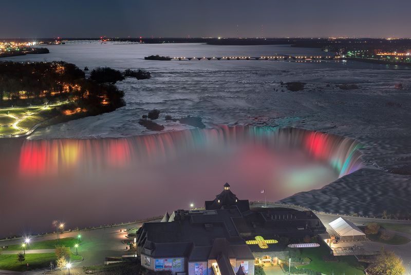 niagara, falls, night, canada, american, waterfall, ontario, nature, water, landscape, new, river, york, scenic, colorful, mist, light, travel, usa Niagara at nightphoto preview