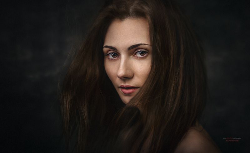 портрет, девушка, в студии, модель, ***9photo preview