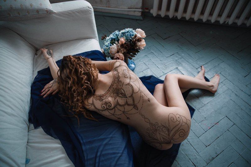 мехенди, девушка, арт-хаус photo preview