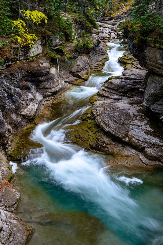 Канада, Скалистые горы, каньон, водопад Водопад в Скалистых горахphoto preview