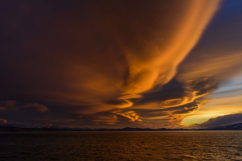 Байкал, закат, вода, лед, горы photo preview