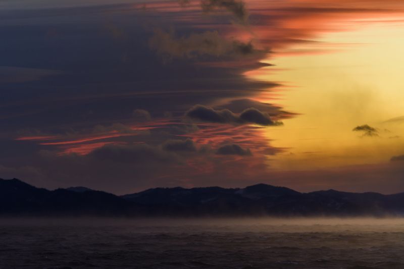 Байкал, закат, вода, лед, горы photo preview