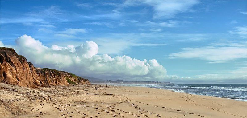 half moon bay, usa, california, pacific, ocean На взморьеphoto preview