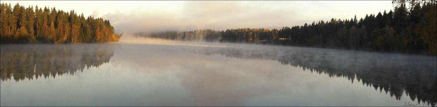 Берега,берега .... Автор: Павел Жданов поздняя, осень_вуокса_рыбак., Павел Жданов