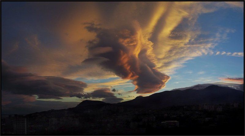 крым, закат Закат 12.01.2004photo preview