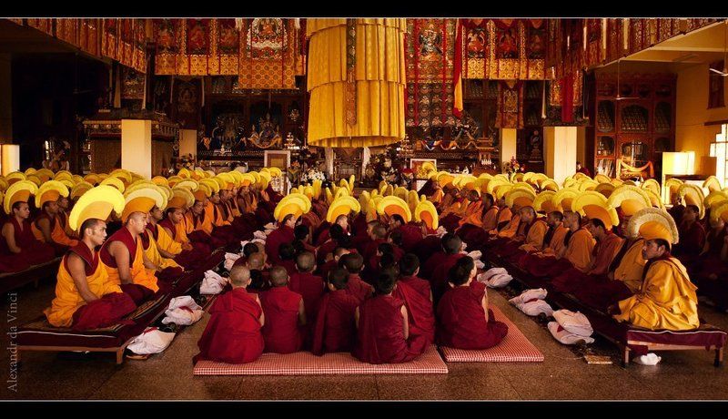 гьюто, тибет, горловое пение, буддизм, тантра, ритуал Тибетский Верхний Тантрический Монастырь Гьюто (ритуал)photo preview