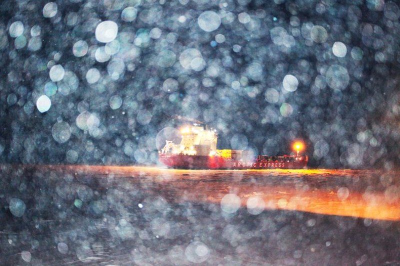 мончегорск,льды, А СНЕГ ИДЁТ...photo preview