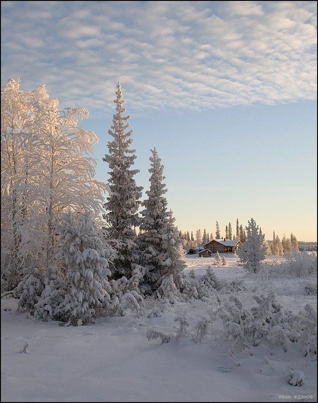 зима, карелия Про домик лесникаphoto preview