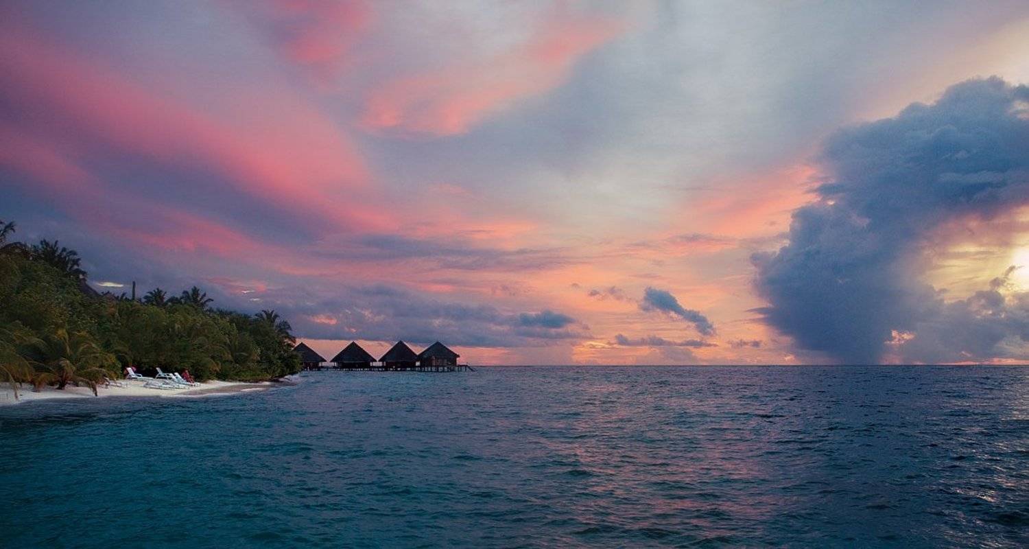 мальдивы, океан, мост, бунгало, пальмы, остров, Владимир