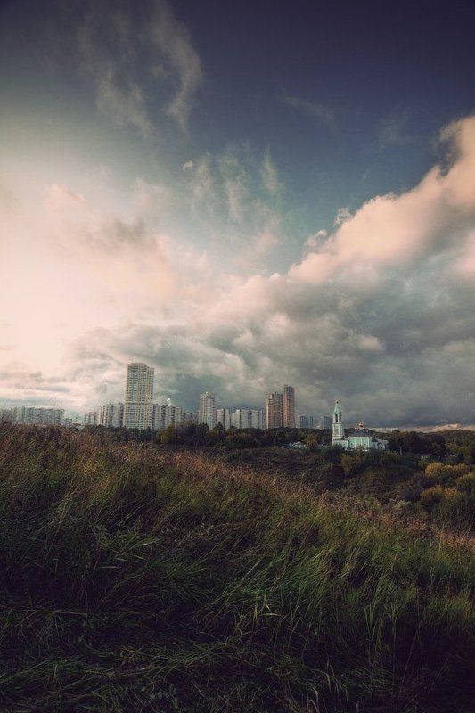 москва, храм, церковь, гроза,пейзаж photo preview