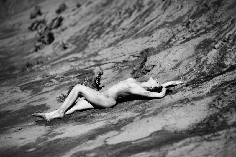 девушка, ню, эротика, черно-белое, природа *photo preview