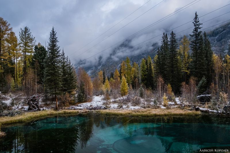 алтай, сибирь, россия, озеро, снег, осень, горы, природа, пейзаж, утро, altai, siberia, russia, lake, snow, autumn, mountains, nature, landscape, morning Озеро Гейзерное 2photo preview