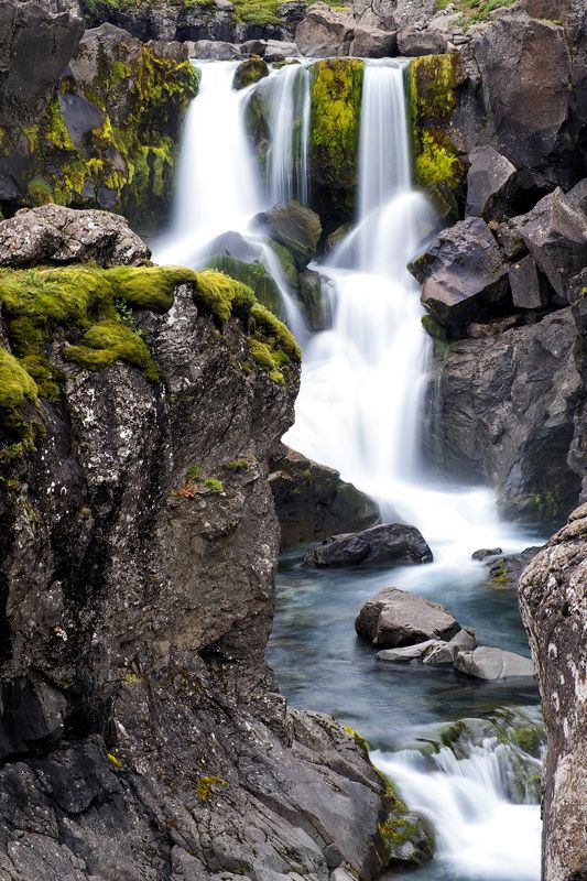 waterfall, iceland, travel, nature, водопад, природа, путешествия, исландия Waterfall somewhere in Icelandphoto preview