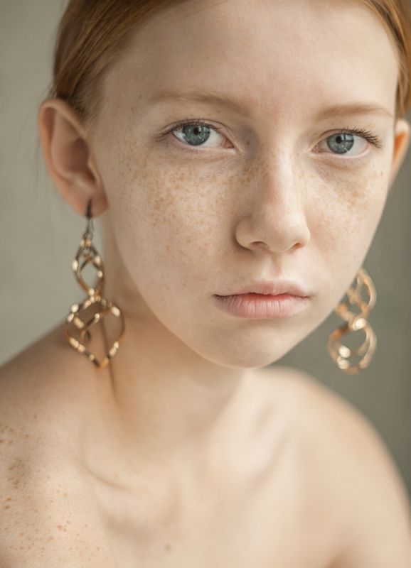 test shoot, modeltest, girl, ginger, redhead, freckles, portrait, fashion, style  Юлияphoto preview
