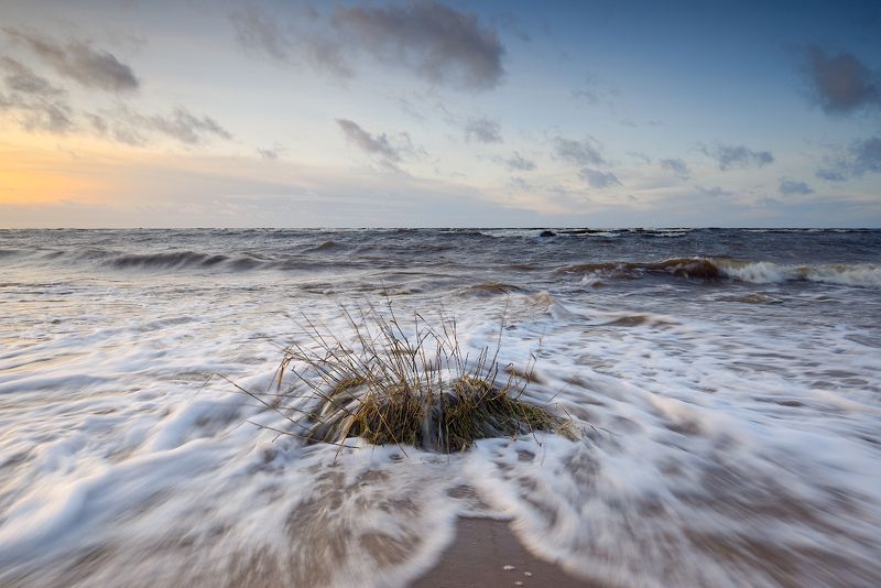 пейзаж, шторм, море, закат, волны, латвия ***photo preview