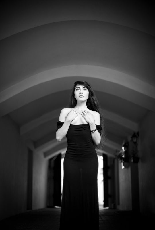 девушка, ню, эротика, черно-белое **photo preview