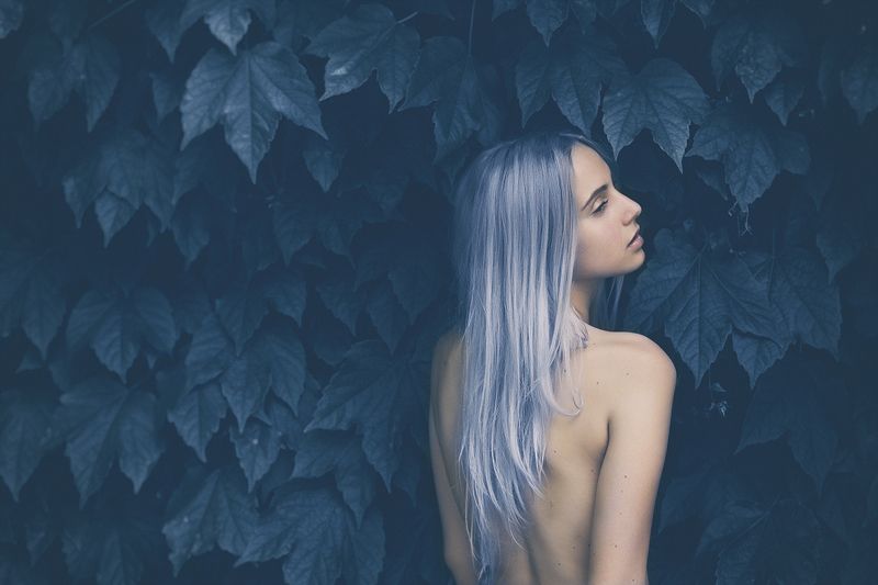 model,beauty,nude,body,leaves,nature,colors,blue, Leaves 4 lifephoto preview