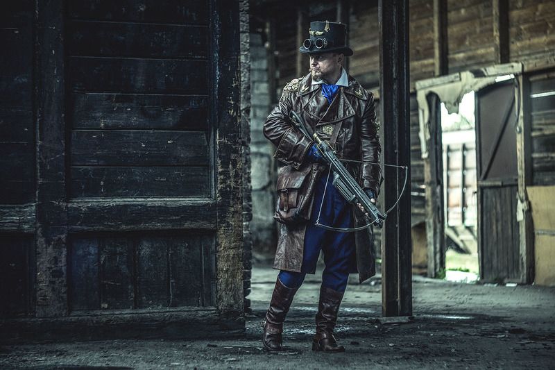 охотник,ведьма,стимпанк,экшен,фото,постановочная фото,доктор Маркус,портрет,мужчина,очки,гогглы,викторианская эпоха,жанр,жанровый портрет, steampunk Охотник на ведьмphoto preview