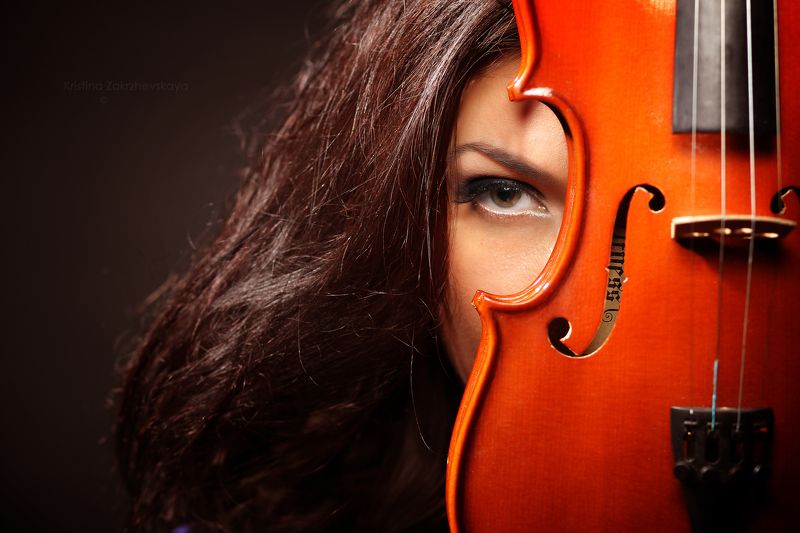 портрет , скрипка, абстракция, девушка со скрипкой ***photo preview