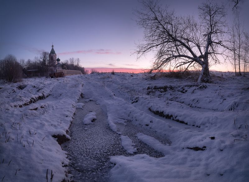 зима, мороз, иней, утро, рассвет, пейзаж, капустино Зима в капустиноphoto preview