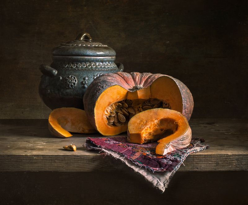 натюрморт тыква, натюрморт с тыквой, still life, still life with pumpkin, pumpkin, evgeny kornienko, евгений корниенко И снова про тыквы...photo preview