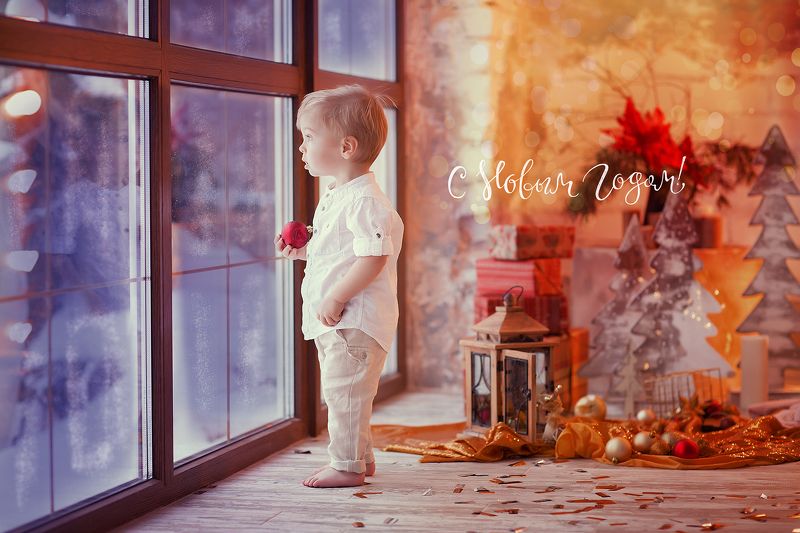 дети, счастье, новый год, окно, малыши,  в ожидании новогоднего волшебства photo preview