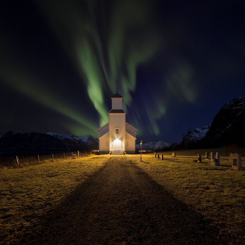 aurora, norway,borealis,church Take me to churchphoto preview