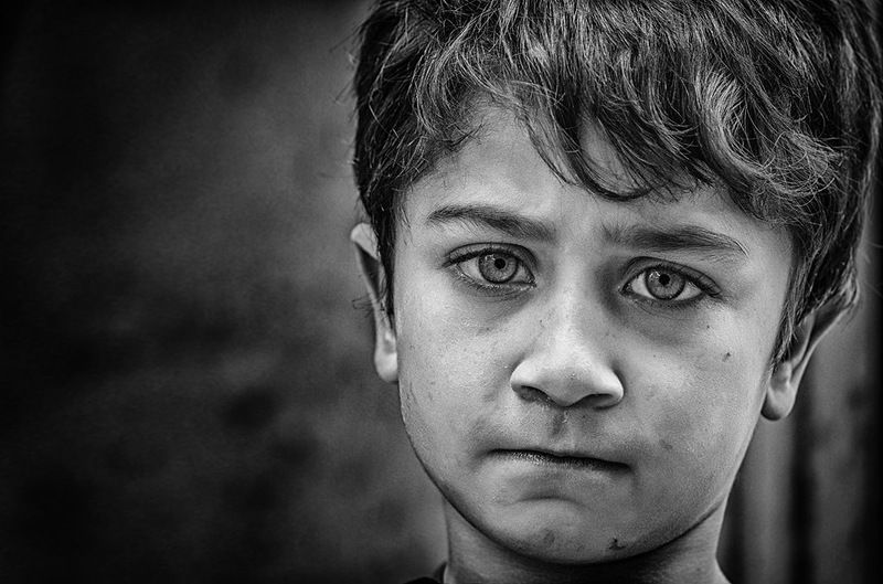 #portrait, #, child, #eye, #istanbul, #fener, #black, #white Göz Göze (eye to eye)photo preview