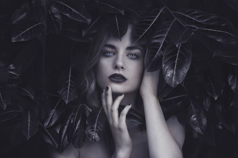 beauty,nature,portrait,model,lips,eyes, Leaves 4 lifephoto preview