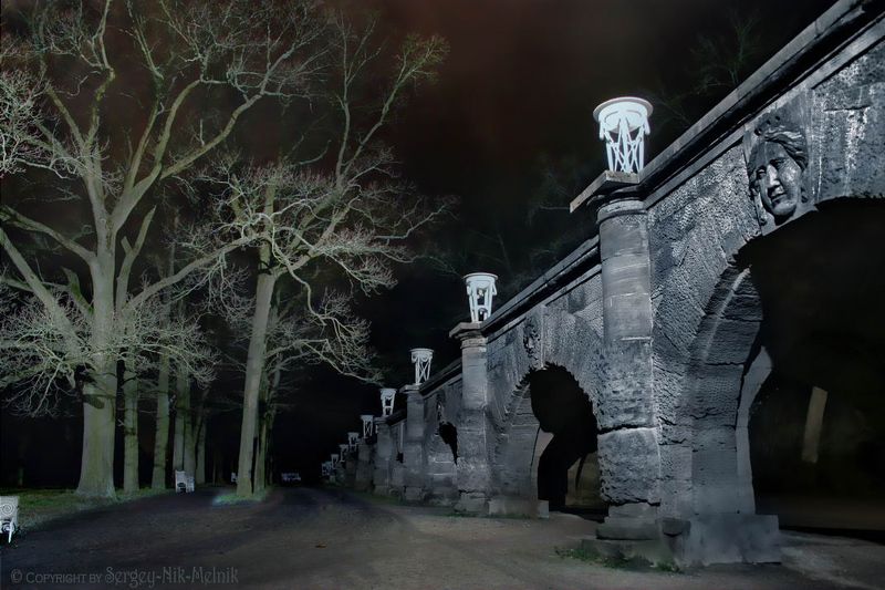 россия, питер, спб, санкт-петербург, царское-село Ноябрьская ночь в Царскомphoto preview