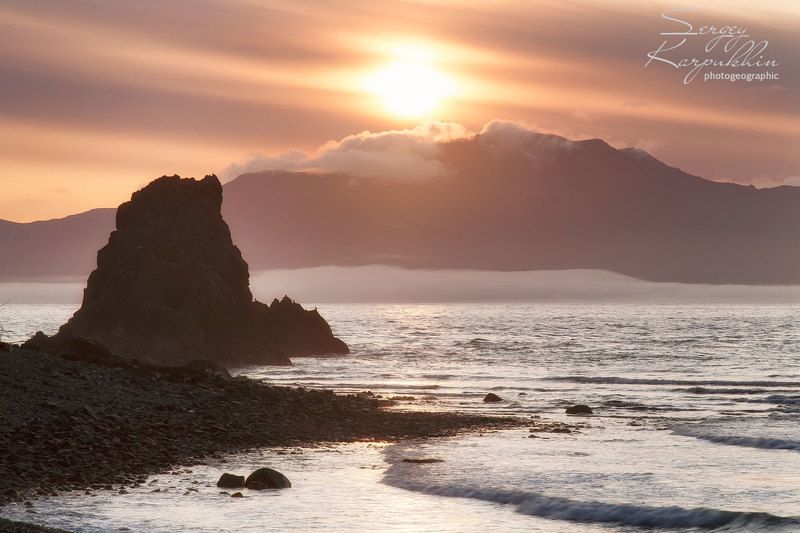 магаданская область, охотское море, полуостров кони, остров завьялова От мыса Таран к острову Завьялова.photo preview