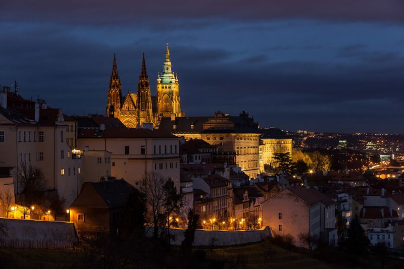 czech republic, prague, castle, night Prague castlephoto preview