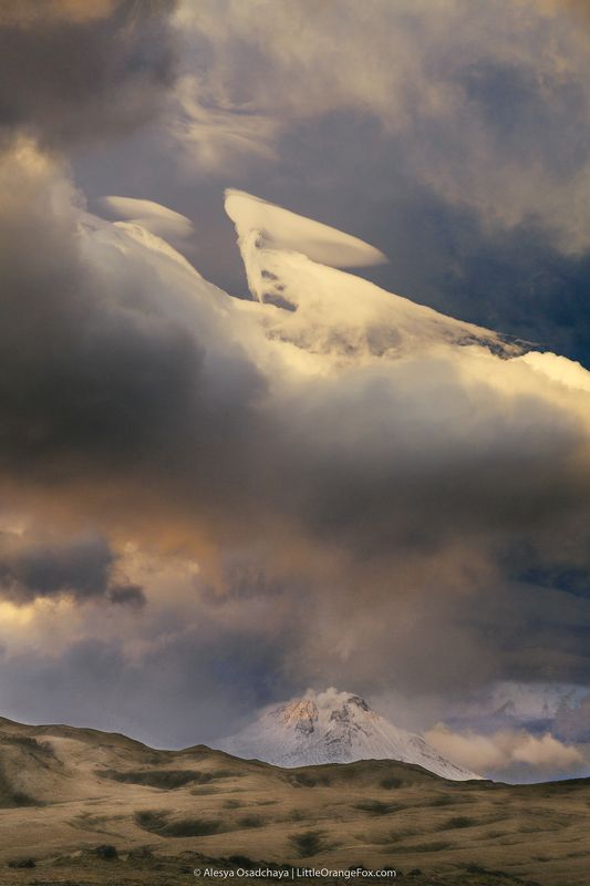камчатка, облако, закат, вулканы Облачная невестаphoto preview