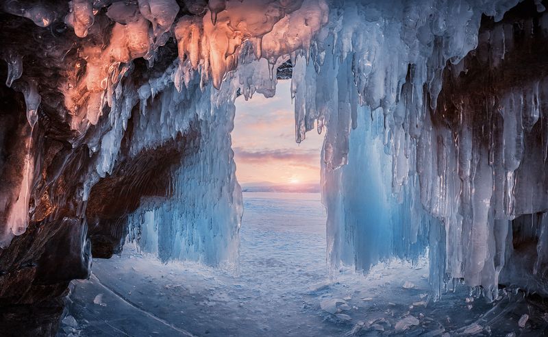 пейзаж, байкал, закат Карамельный занавес...photo preview