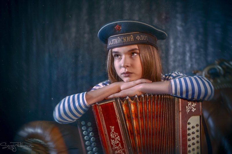 девочка, студия, баян, грусть, песня, рехов, сергейрехов, rekhov, sergejrekhov Морячкаphoto preview