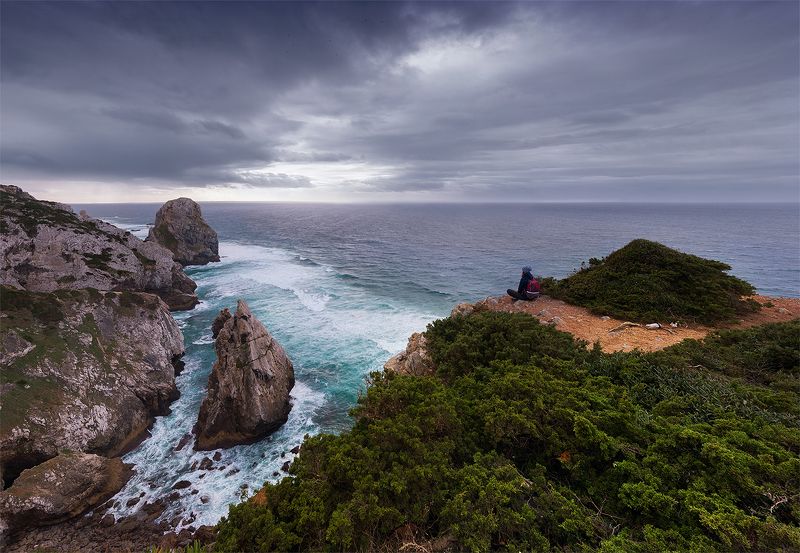 Португалия, Синтра, мыс Рока, океан Над Атлантикой фото превью