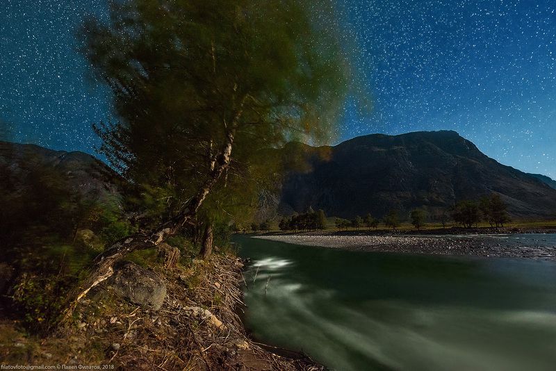 алтай, сибирь, чулышман, ночь, звезды, ветер, фён Чулышманский фёнphoto preview