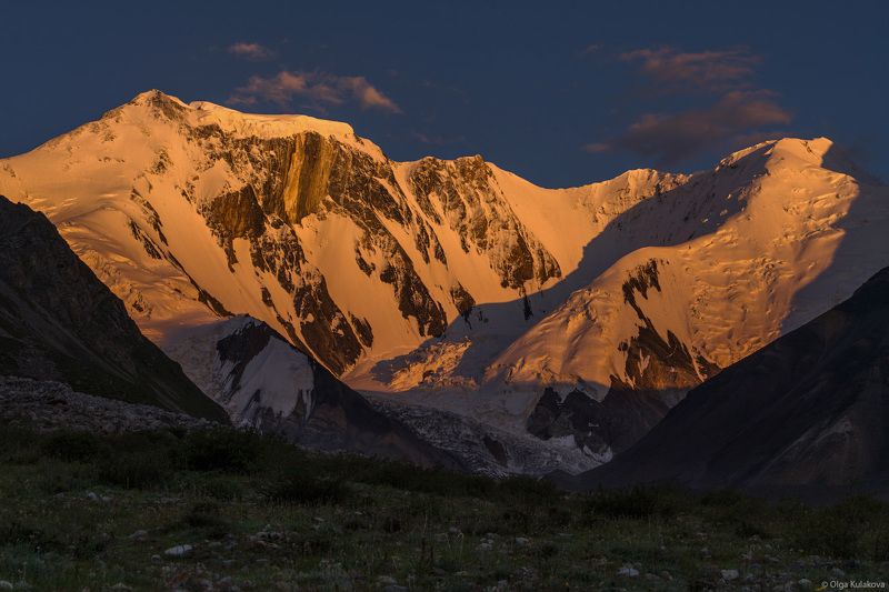 горы, тянь-шань, баянкол, пик мраморная стена, marble wall peak, вечер, закат Мраморная Стенаphoto preview