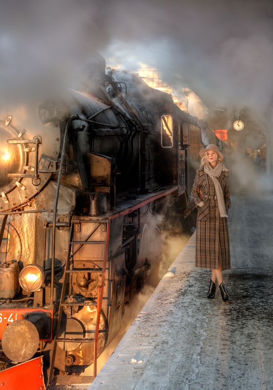 про девушку, чемодан и поездphoto preview