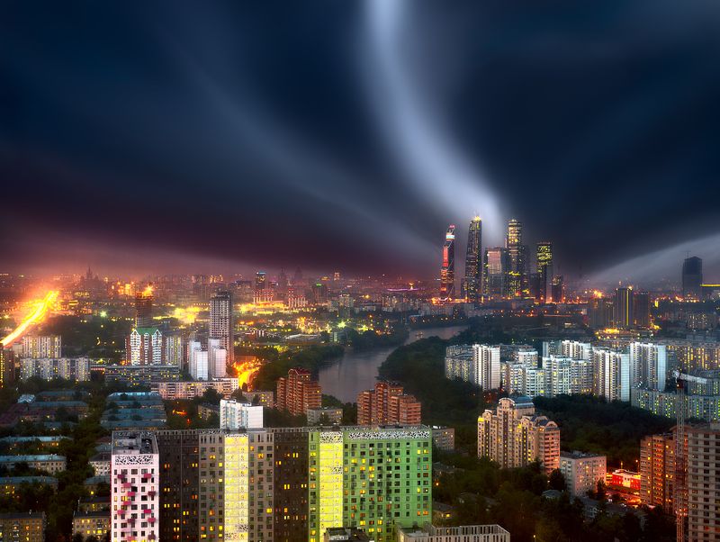 moscow, russia, city, street, москва, россия, городской, пейзаж, свысока, сити *photo preview