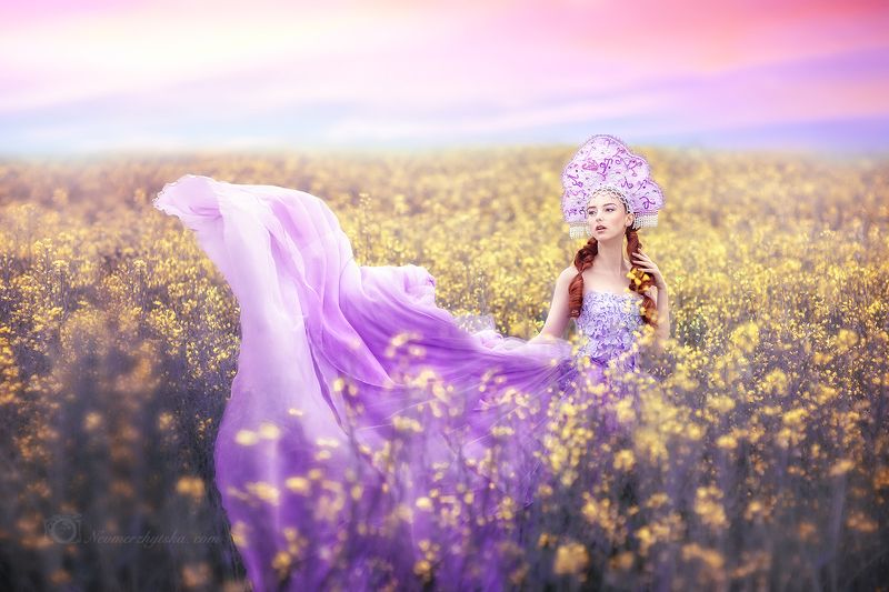 кокошник, фешн, сказка, красавица Purple dreamsphoto preview