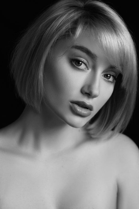 portrait, портрет, девушка, глаза, глаза зеркало души, bw, чб, черно-белое Annaphoto preview