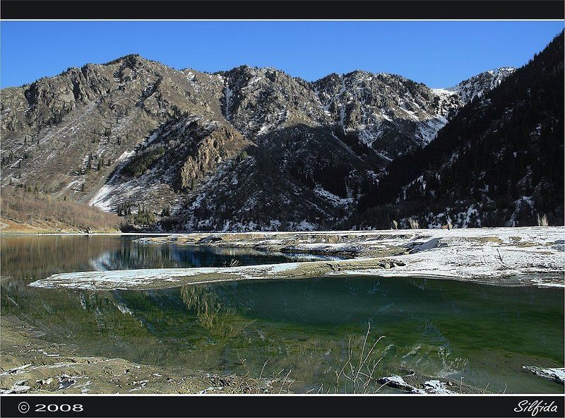 горы, озеро, зима На горном озере.photo preview